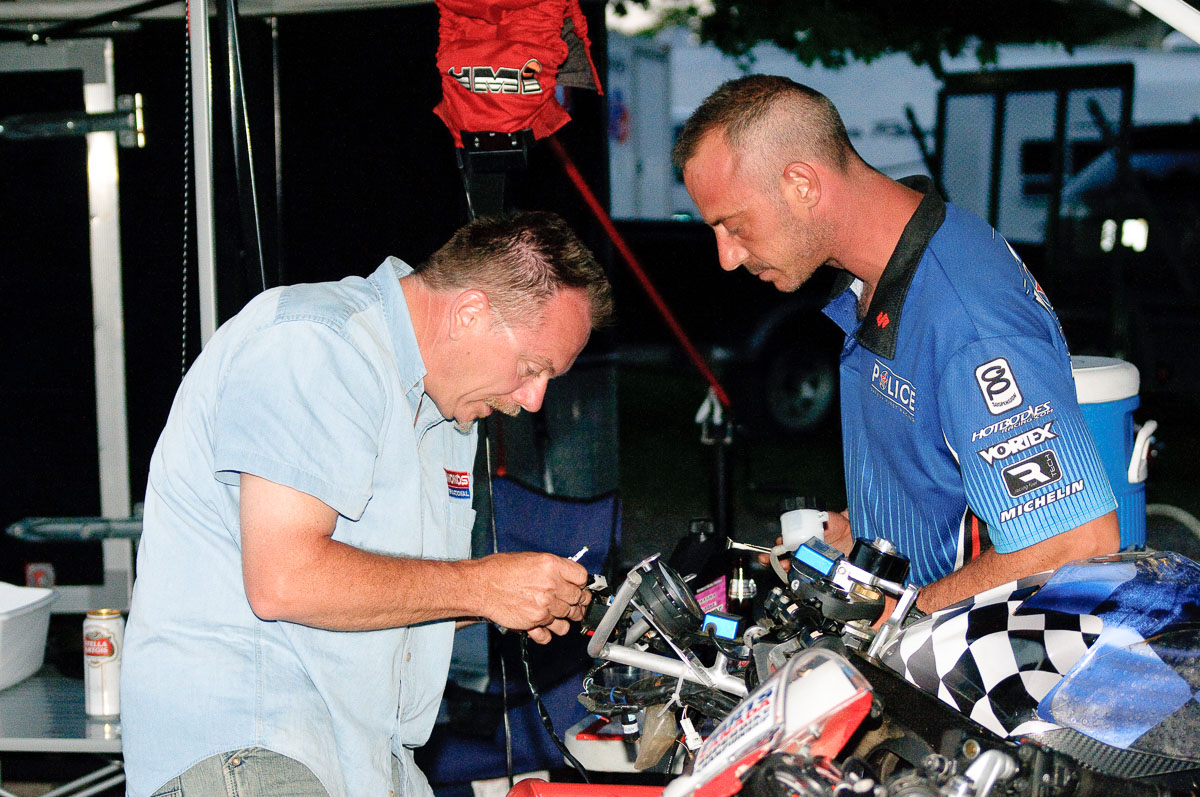David McIver helping Ray Gauthier get more performance at Shannonville