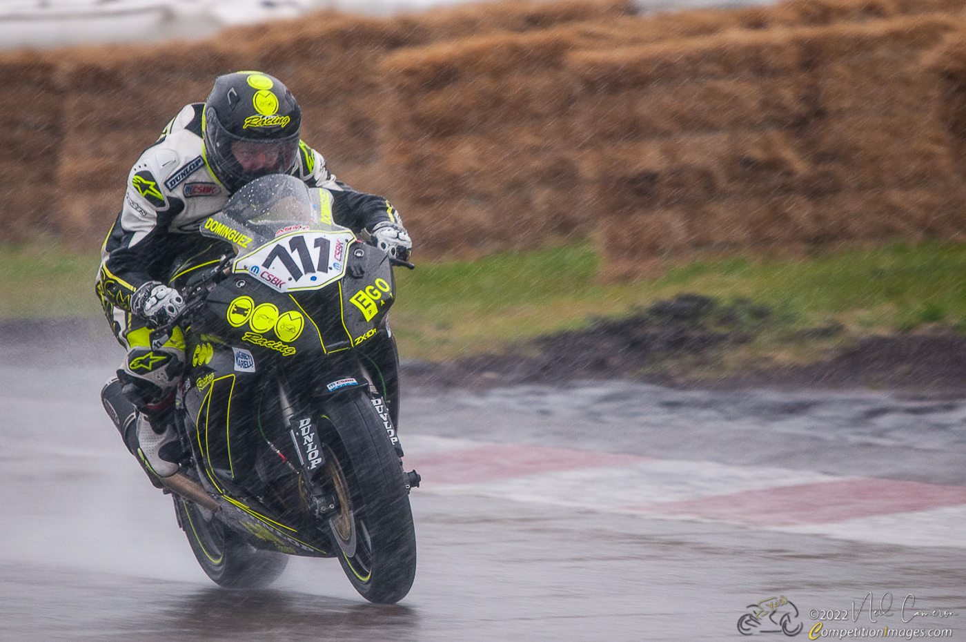 Franklyn Dominguez in the driving rain, Mosport, August 2014