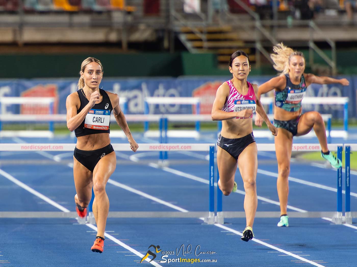 Sarah Carli, Eri Utsunomiya, Isabella Guthrie, Women's 400m Hurdles