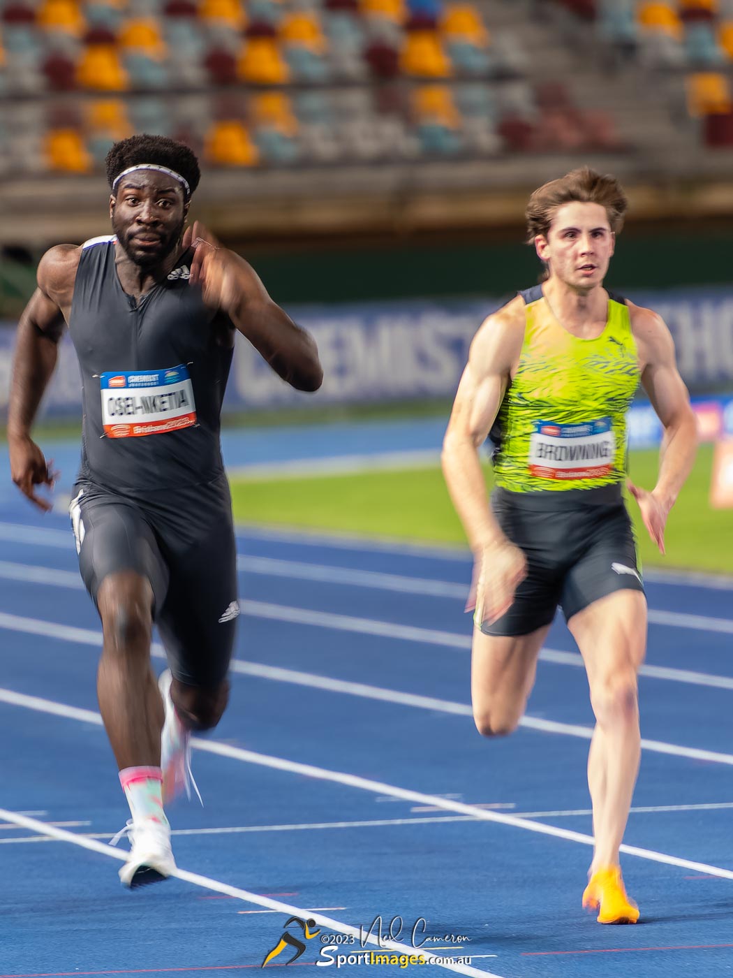 Edward Osei-Nketia, Rohan Browning, Men's 100m A Race