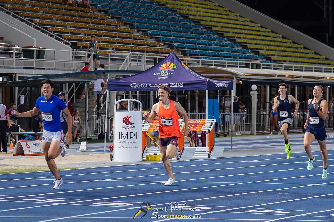 Haruto Deguchi, Kyle Bennett, Cooper Schmidt, & Riley Higgins, Men Open 400m Hurdles