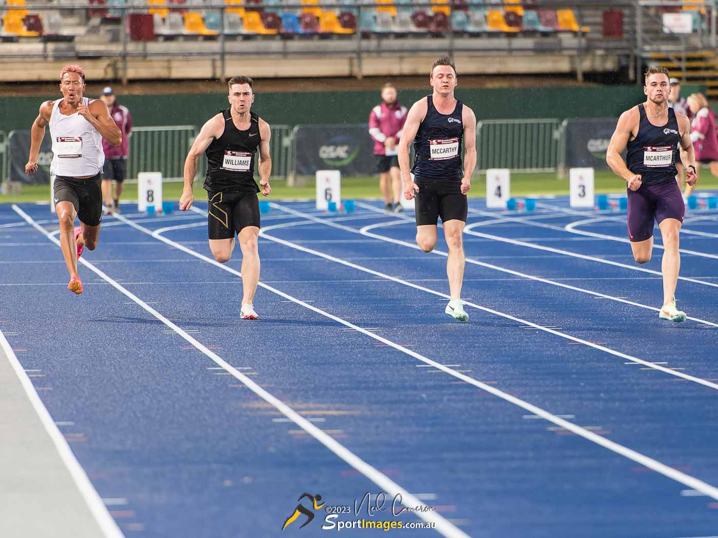Sho Kitagawa, Riley Williams, Callum McCarthy, Sam McArthur, Heat 5, Men Open 100m