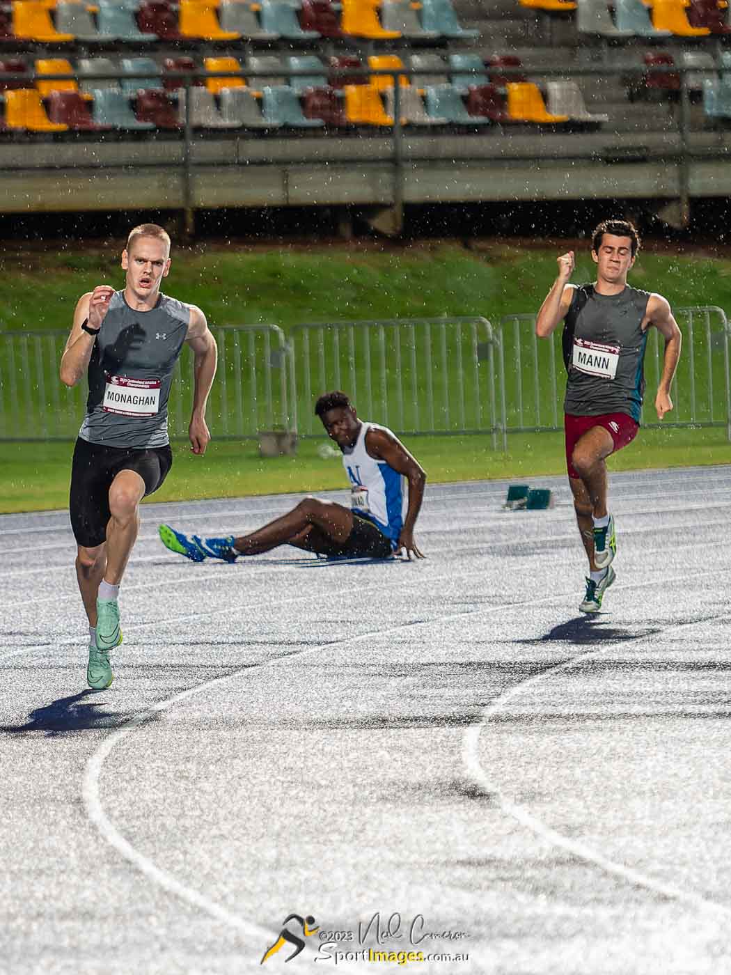 Jacob Monaghan, James Swao, Riley Mann, Heat 1, Men Under 20 400m