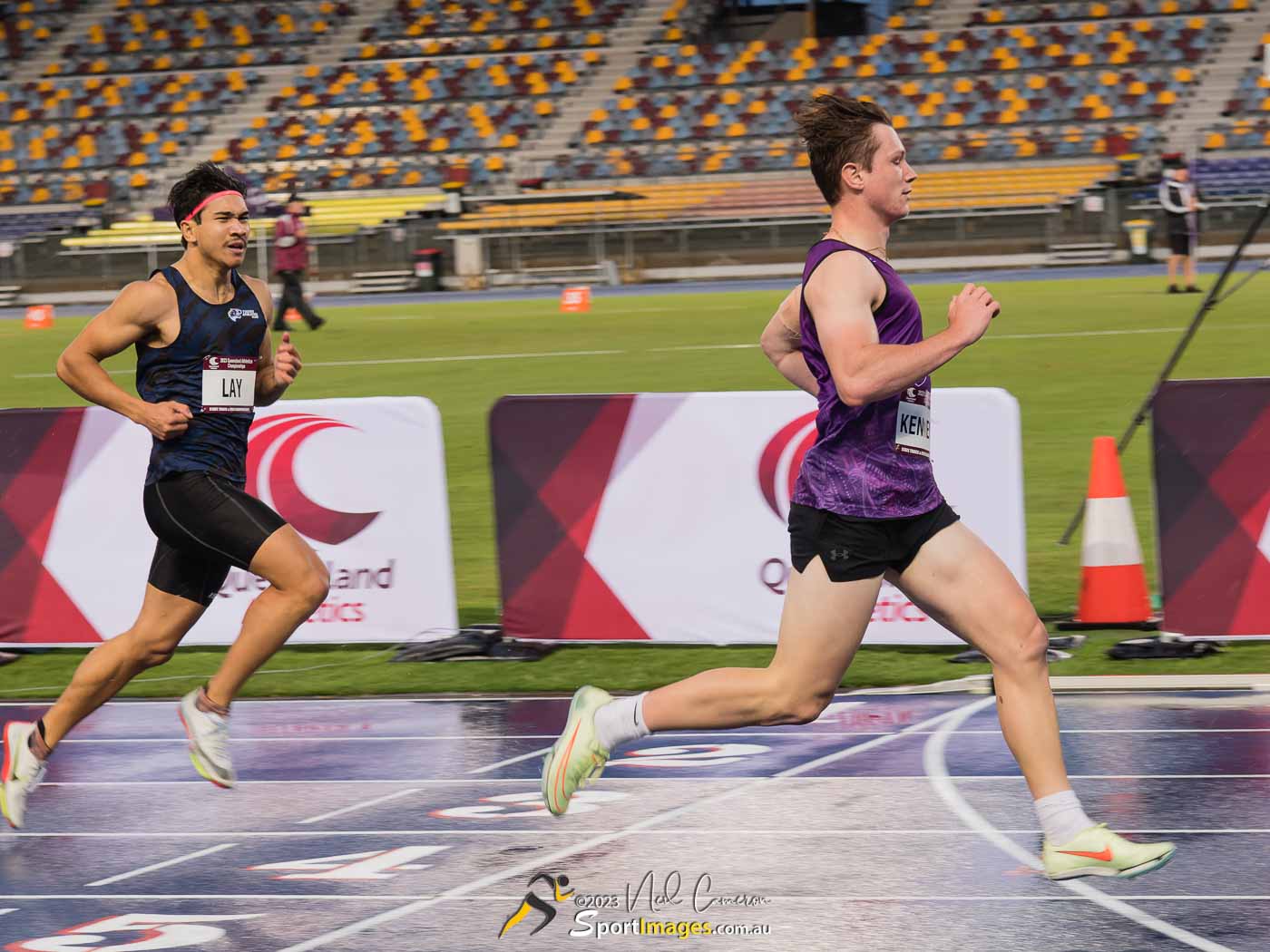 Lachlan Kennedy, Julian Lay, Heat 2, Men Open 100m
