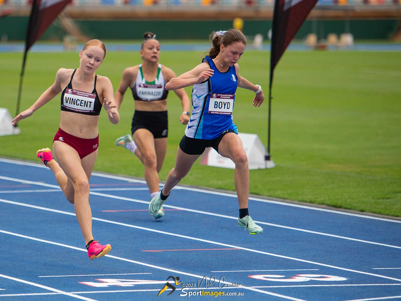 Charlee Vincent, Aurelia Boyd, Girls 100m Under 15 Heat 1