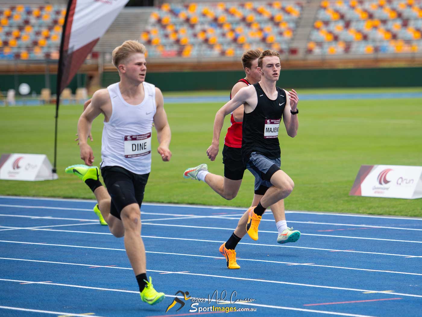 Angus Dine, Sean Majendie, Boys 100m Under 16 Heat 2
