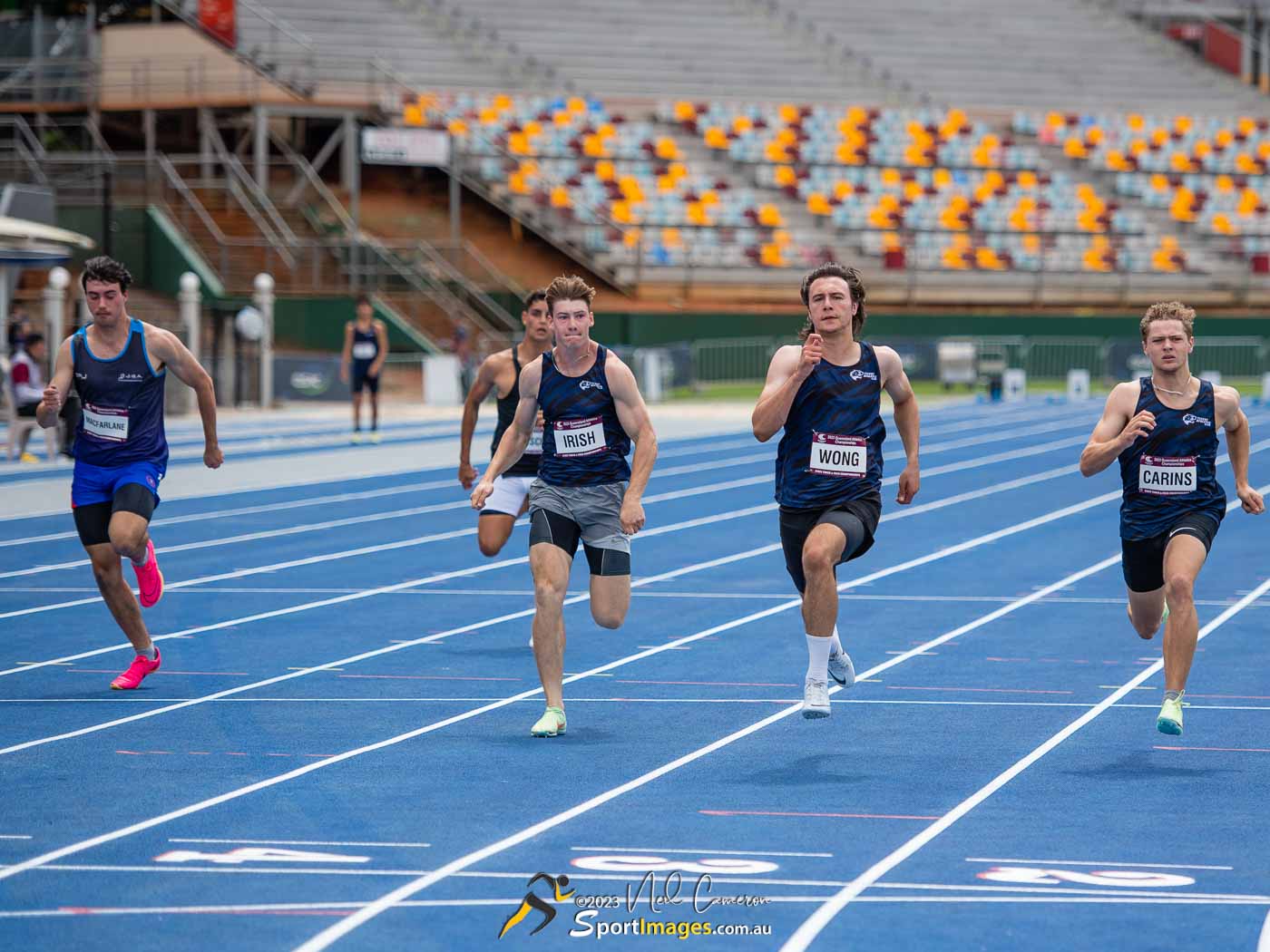 Henry MacFarlane, Samuel Irish, Ashley Wong, Noah Cairns, Men 100 Metre Under 20