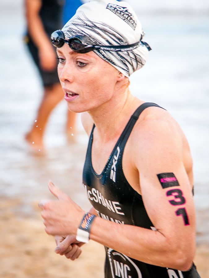 After the swim leg, Noosa Triathlon 2016
