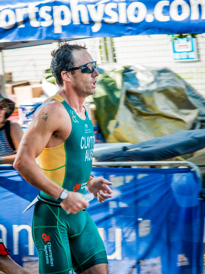 Starting the run leg, Noosa Triathlon 2016