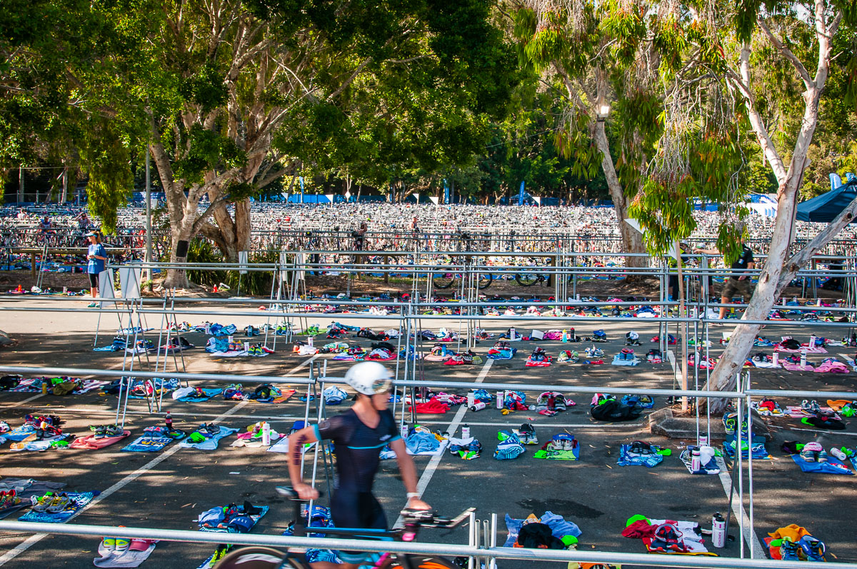 Transition area, Noosa Triathlon 2016