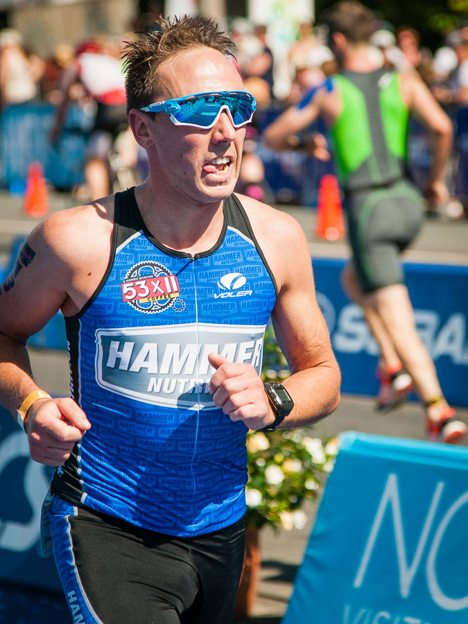 Coming into the finish, Noosa Triathlon